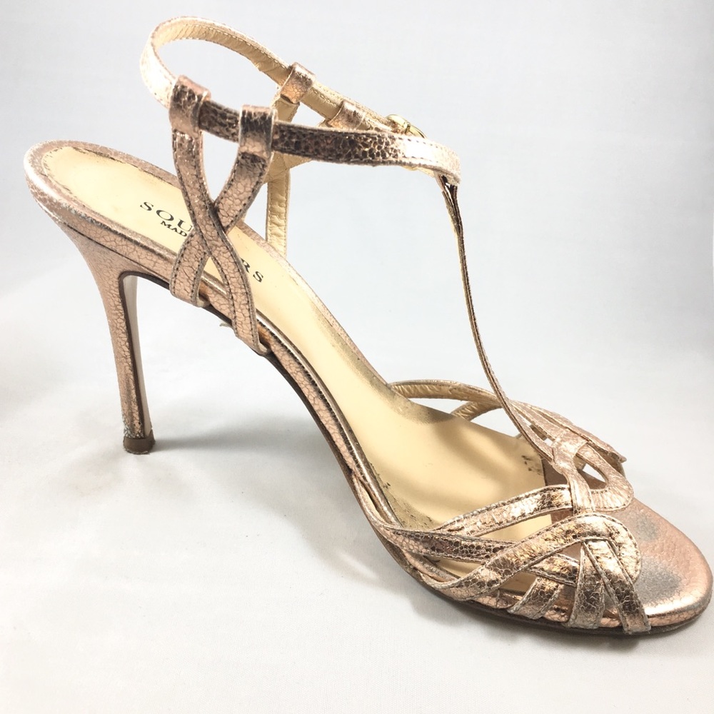[Malone Souliers] Classy Rose Gold Sandal Heels